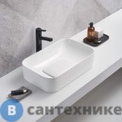 Раковина WELTWASSER ELBACH 78575-50 GL-WT накладная (глянцевая белая) 505х380х150 мм