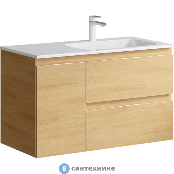 Тумба под раковину Aqwella ACCENT 92 ACC0109RDZ (подвесная, дуб золотой)