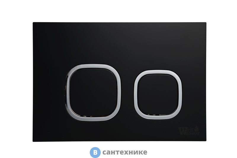 Кнопка смыва WELTWASSER WW AMBERG RD-BL для инсталляции черная матовая