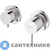 Смеситель Cezares LEAF-VDIM3-L-01 встраиваемый однорычажный с поворотном переключателем на 3 выхода, хром