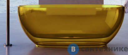 картинка Ванна ABBER Kristall AT9703Amber 170х75 прозрачная желтая