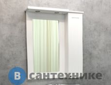 Зеркало-шкаф Comforty Палермо-80 белый глянец