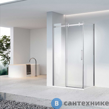 картинка Душевой уголок Vincea Como-N VSR-4CN9013CL, 1300*900, хром, стекло прозрачное