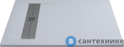 картинка Душевой поддон Aquanet Delight 007G 900х900х30мм, крышка из нерж, без сифона, серый камень (258882)