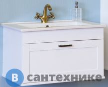 Тумба Sanflor ВАНЕССА 75 подвесная белая эмаль, под умывальник Оскар-75 (С5880)