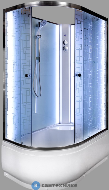Душевая кабина Deto ЕМ4512 R N LED (1200*800*2200)