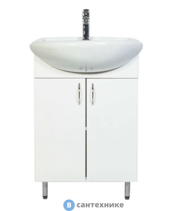 Тумба Orange Лайт LA-45TUW+RA напольная с раковиной, белый