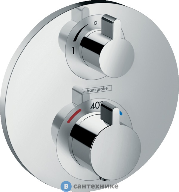 Смеситель Hansgrohe 15757000 Термостат с запорным вентилем Ecostat