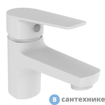 картинка Смеситель Orange Loop M26-021w однозахватный для раковины, белый