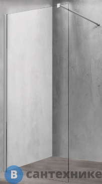 картинка Душевая перегородка Vincea Walk-In VSW-1H800CL, 800*2000, хром, стекло прозрачное