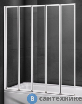 картинка Шторка Cezares RELAX-V-5-120/140-P-Bi-L на ванну (1200х1400)