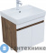 картинка Тумба под раковину Aquanet Оптима 60 дуб рустикальный/белый сатин (344791)