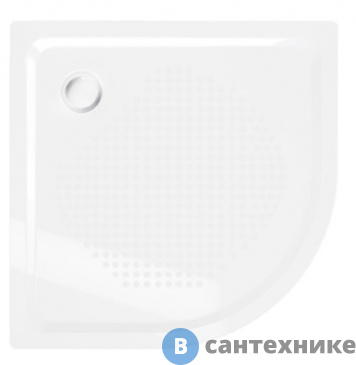 картинка Поддон стальной BLB С96С 90х90х6,5 полукруглый, без ножек и сифона