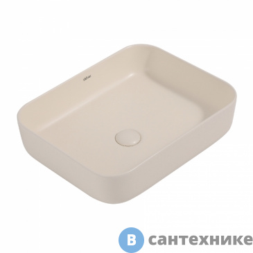 картинка Раковина ABBER Rechteck AC2202MBE светло-бежевая матовая накладная