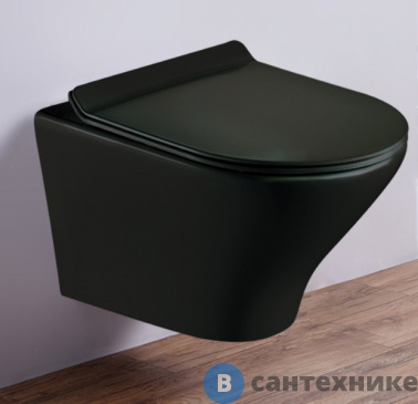 картинка Унитаз подвесной ESBANO ASTER (Matt Black)