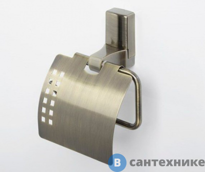 картинка Держатель туалетной бумаги WasserKRAFT Exter K-5225 с крышкой металл, покрытие "светлая бронза"
