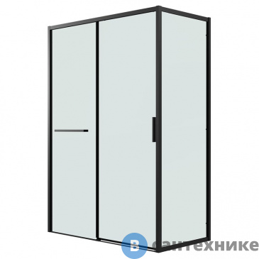 картинка Душевое ограждение Grossman Style 120.K33.05.1090.21.00 (100*90*195) черный матовый, стекло прозрачное, без поддона