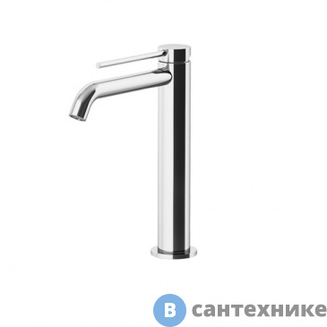 картинка Смеситель Gattoni CIRCLE TWO для раковины высокий 227 мм, на 1 отверстие, с донным клапаном, хром (9146/91C0)