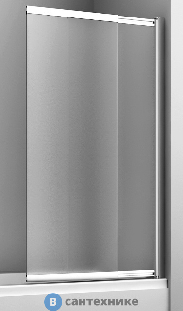 Шторка WasserKRAFT Main 41S02-100R Matt glass стеклянная на ванну