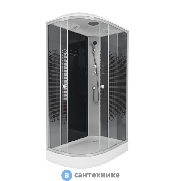 Душевая кабина Niagara NG-4512 R black (1200х800х2150)