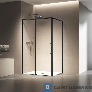 картинка Душевой уголок Vincea Slim 8mm VSR-6SL8013CLB, 1300*800, черный, стекло прозрачное
