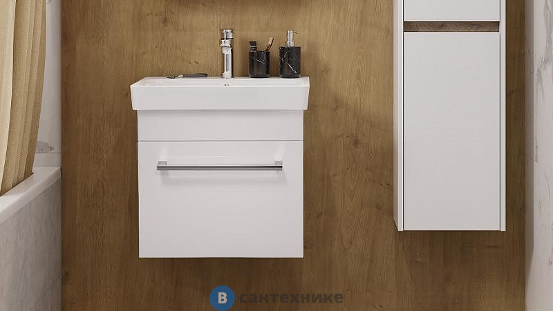 Тумба под раковину Акватон Поль 50 Белый (Тигода 50) (1A263701PF010)