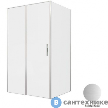 картинка Душевой уголок Allen Brau Priority 120x80 3.31032.BA + 3.31041.BA серебро браш, без поддона