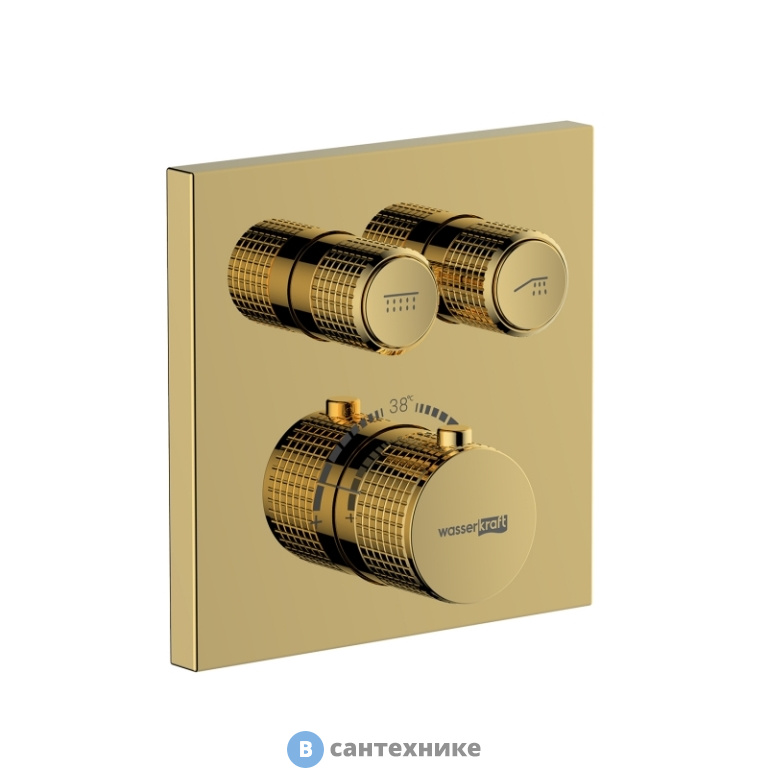 Смеситель WasserKRAFT Sauer 7148 Thermo термостатический для ванны и душа