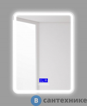 картинка Зеркало BelBagno SPC-MAR-600-800-LED-TCH-RAD с встроенным светильником, сенсорным выключателем