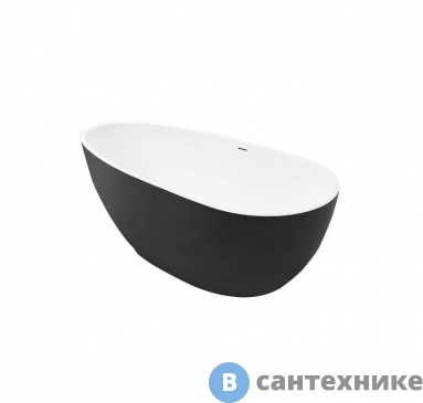 картинка Ванна акрил Grossman GR-1102M Black Fly (170x80x60) отдельностоящая