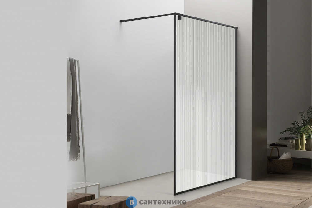 Душевая перегородка Royal Bath BERN RB 100-C-BL 1000*2000 рифленное (BERN RB 100-C-BL)