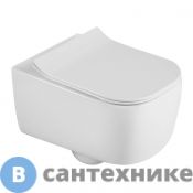 Унитаз подвесной Black&White W-730 Rimless / UF seat cover / Fixing screw 510x350x260 (365)