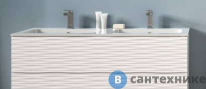 картинка Тумба под раковину Cezares BABS1201C1V.601 подвесная, с одним выдвижным ящиком, с доводчиками (Push/Pull) Bianco Laccato Opaco (119x50x49)