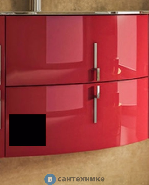 Тумба под раковину Cezares STING 42199 подвесная с двумя выдвижными ящиками Nero Lucido (69x52x55)