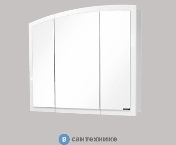 Зеркало-шкаф Comforty Палини-100 белый глянец