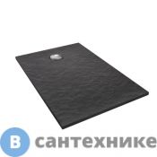 Душевой поддон Jacob Delafon Tolbiac E6D331RU-NGM из искуственного камня 120х80 чёрный, без ножек и сифона
