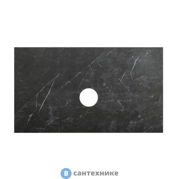 Столешница из керамогранита без отверстия под смеситель BelBagno 900x460 KEP-90-MNO-W0 Marmo Nero Opaco
