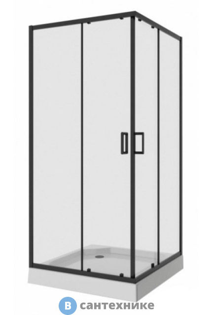 Душевое ограждение Niagara NG-6888-08 black (80*80*195) квадрат, двери раздвижные, без поддона