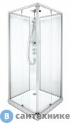 Душевая кабина IDO SHOWERAMA 10-5 90х90 COMFORT квадратная, алюминиевый профиль и матовое стекло на задних стенках