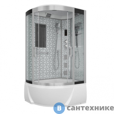 картинка Душевая кабина Niagara NG-7712WR (800x1200х2150) высокий поддон стенки белые 