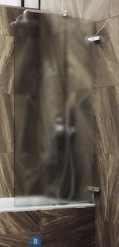 Шторка для ванны поворотная на петлях MaybahGlass 1400*705 Стекло 6 мм Сатин (MGV-655-4)