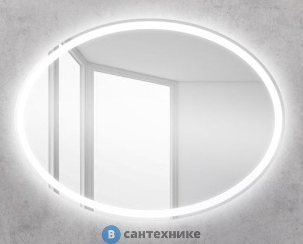 Зеркало BelBagno SPC-VST-600-800-LED-BTN с встроенным светильником и кнопочным выключателем (600x30x800)