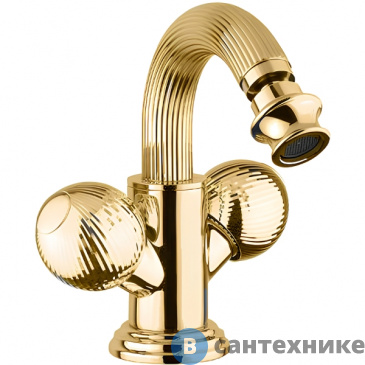 картинка Смеситель Cezares OLIMP-BS2-03/24-M на биде с донным клапаном, золото