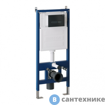 картинка Комплект 2 в 1: инсталляция Grossman 900.K31.01.000+клавиша смыва Pragma 700.K31.03.210.210 черн мат