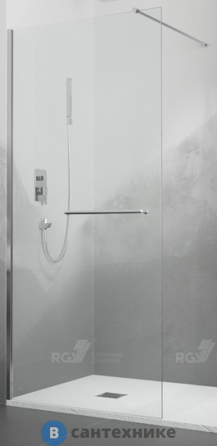 Душевая перегородка RGW WA-040 хром/прозрачное/8 мм 100*195 (35104010-11)