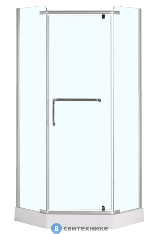 Душевой уголок Loranto CS-816S B 90*90*200 с низким поддоном 13 см,  профиль "сатин"