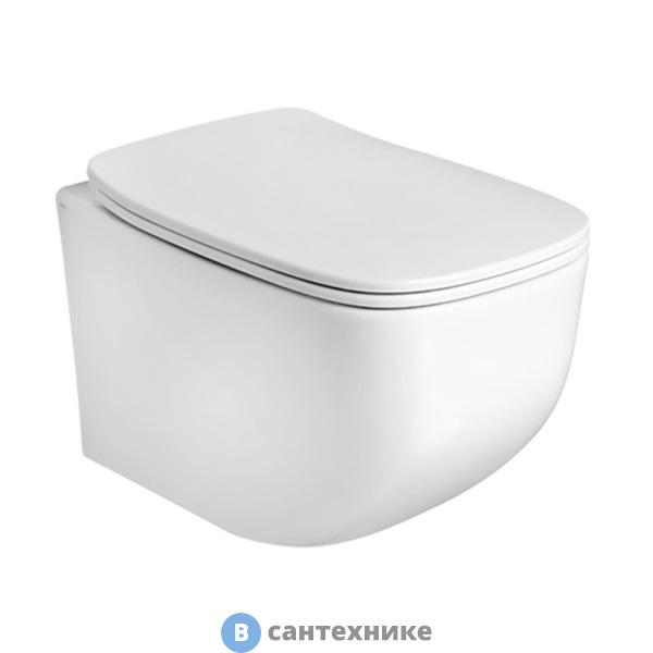 Унитаз подвесной AXA White Jam 3312701 520х340 мм, безободковый, White Glossy, без сиденья