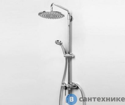 картинка Душевая стойка WasserKRAFT A14401 со смесителем для ванны, 84/125х58 см латунь, хромоникелевое покрытие