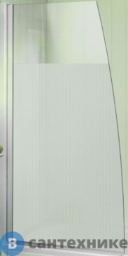 картинка Шторка Jacob Delafon E4933-GA на ванну SERENITY, матовое стекло /145х80/ (хром)