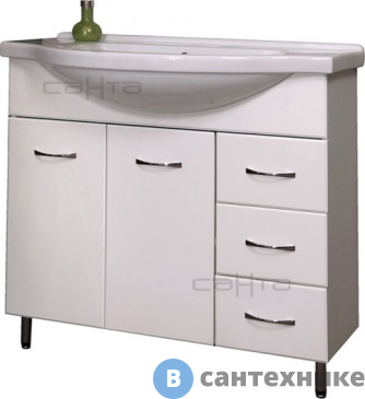 картинка Тумба под раковину СанТа Эльбрус-100 ум. Эльбрус 100 (201107)
